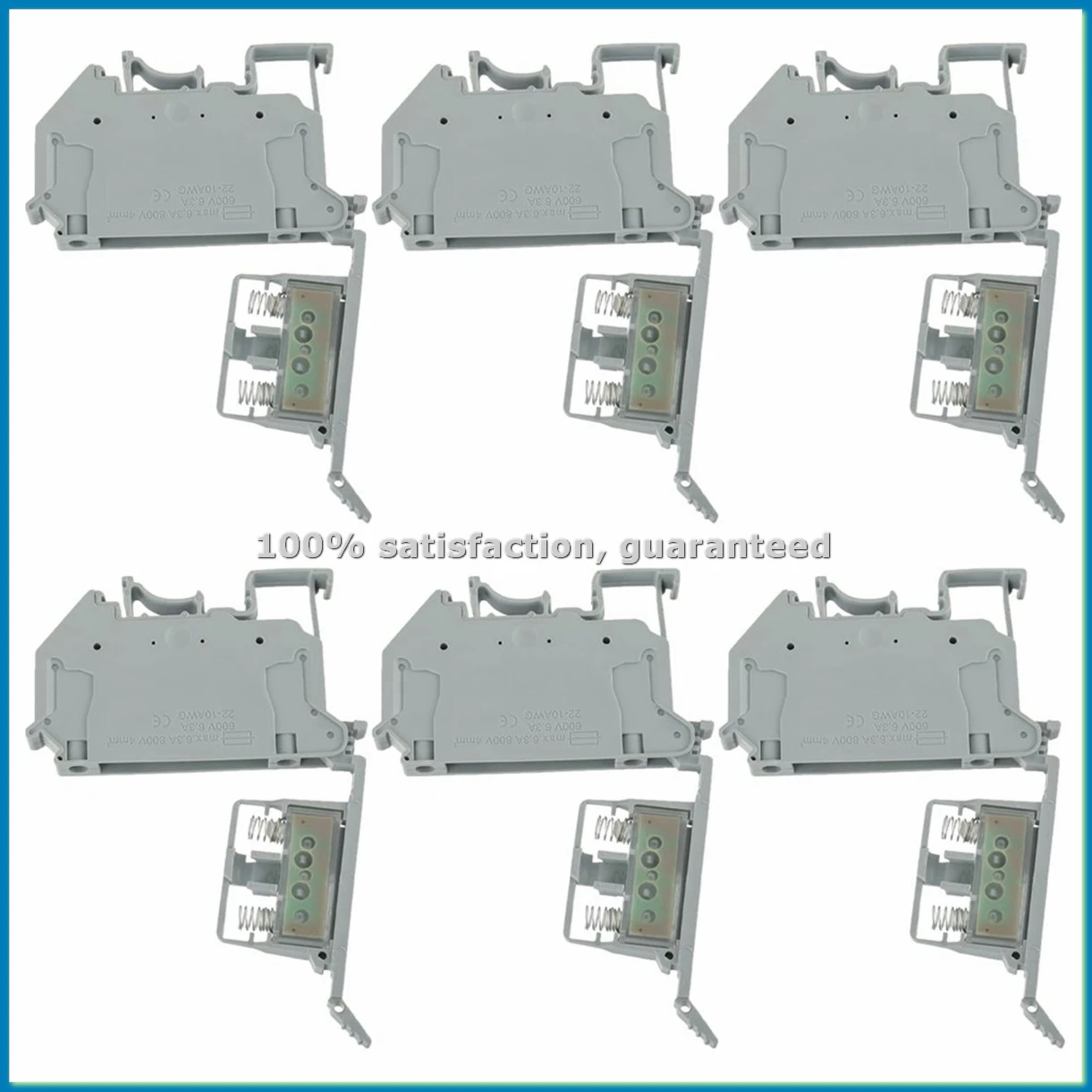 

UK5- UK5RD with LED DIN Rail Fuse Terminal Base Disconnect Terminal Block Screw Clip (Pack of 6Pcs,Grey)-ABFB