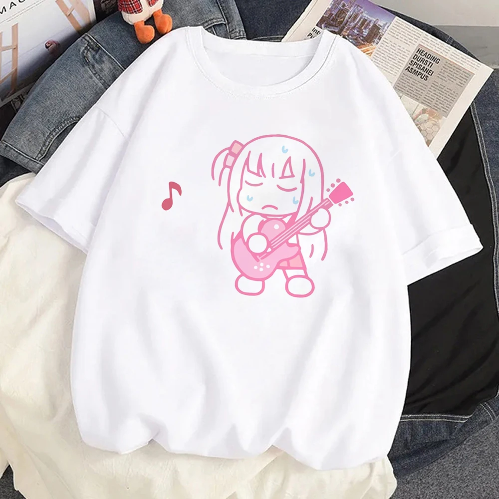 New Anime BOCCHI THE ROCK! Hitori Bocchi T-shirt Women Funny T Shirt Kawaii Cartoon Unixex Tshirt Gothic Y2k Clothing Female