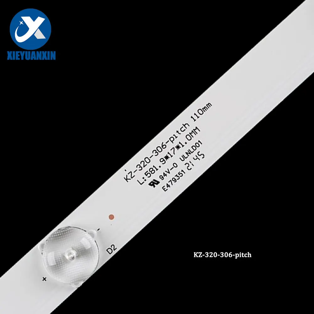 3 teile/satz 32 Zoll 582mm LED-Hintergrund beleuchtung Streifen für hisense 6led 3v KZ-320-306-pitch JHD315GH-E52 lhd32d33tuk lhd32d33 STV-LC32ST880WL