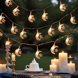 1.5M 10LED EID Mubarak LED String Lights Moon Star Lantern Ornament Islam Muslim Party Ramadan Decoration 2025 Eid Al Adha Gift