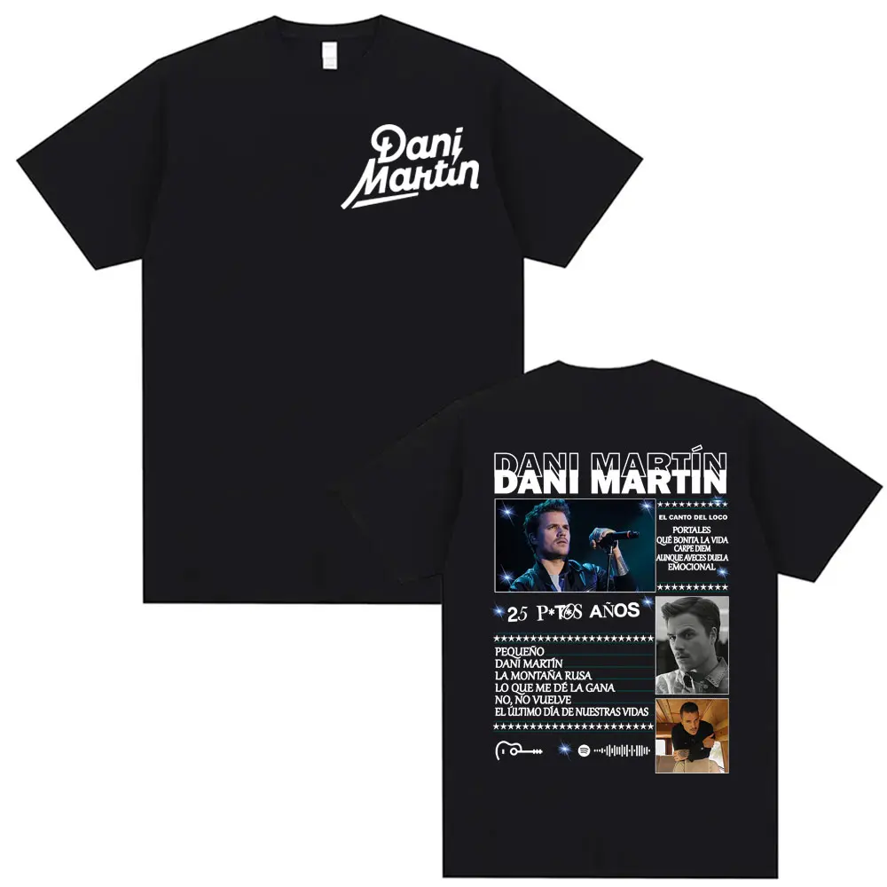 داني مارتن Ptos أنوس الجرافيك تي شيرت الرجال النساء الموضة الكلاسيكية الاتجاه تي شيرت رجل جودة عالية المتضخم 100% القطن تي شيرت #1