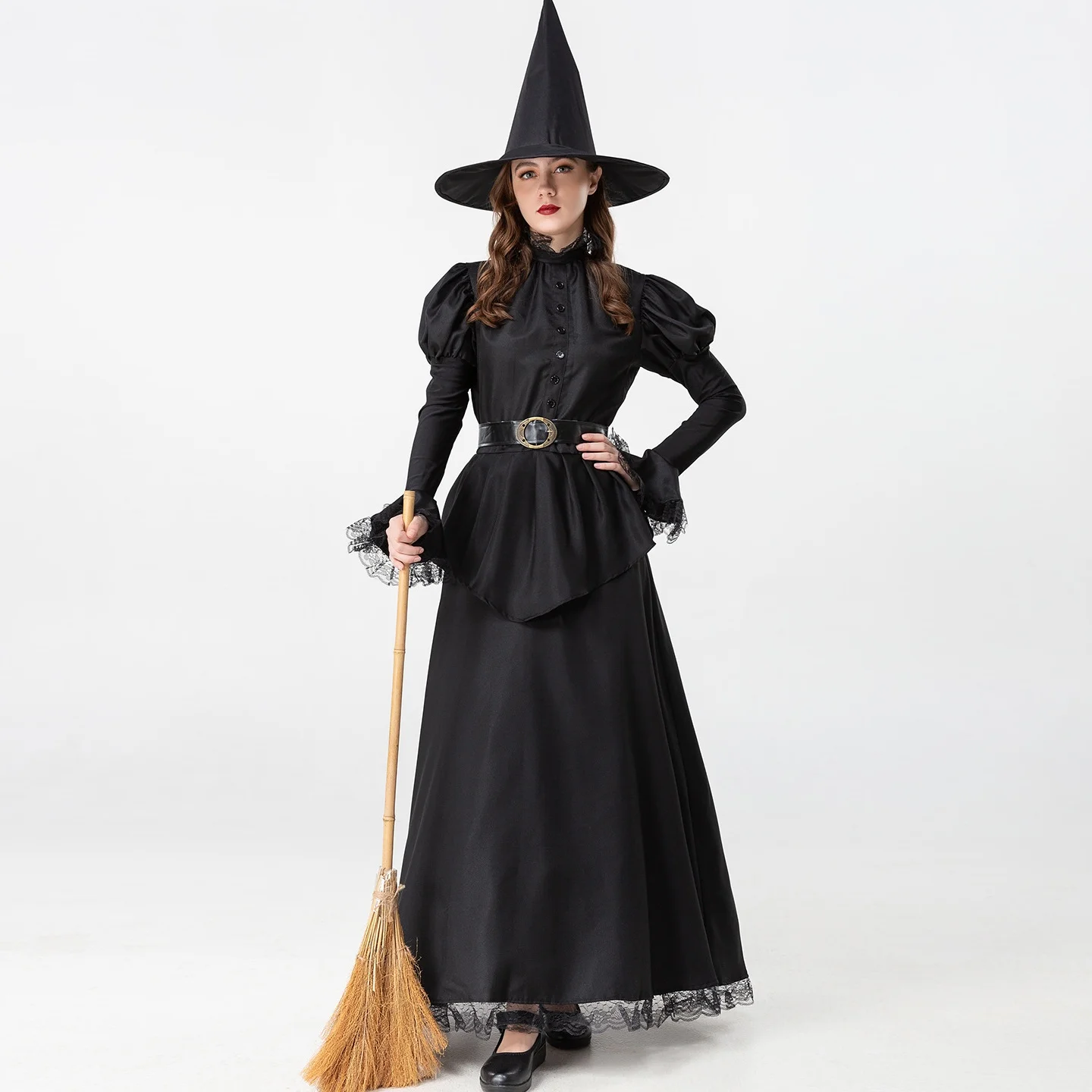 مجموعة أزياء Bla Witch النسائية الجديدة، ملابس الهالوين، ملابس المسرح الصينية التقليدية القابلة للتصنيف للسيدات