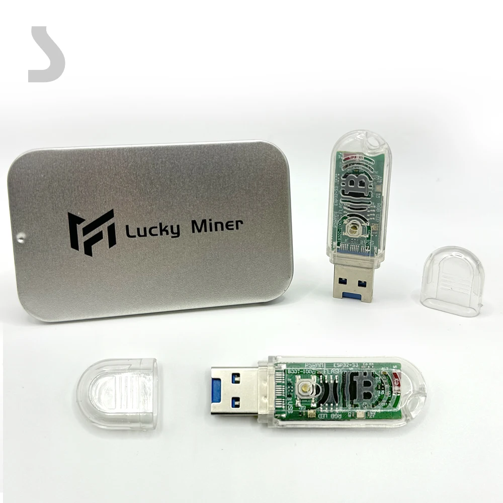 Imagem -03 - Lucky Miner Lv03 Criptografia Mineração 1w Display She256 Asic Navio Mini Usb 74kh s Usb Bitcoin Miner