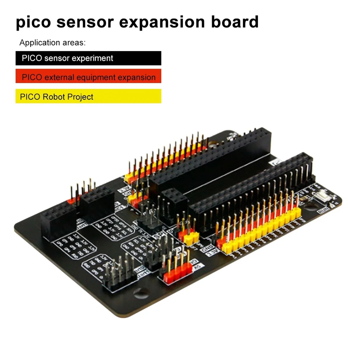 For Pico GPIO Sensor Expansion Board Multiple Functional Interfaces Pi Pico GPIO Sensor Base