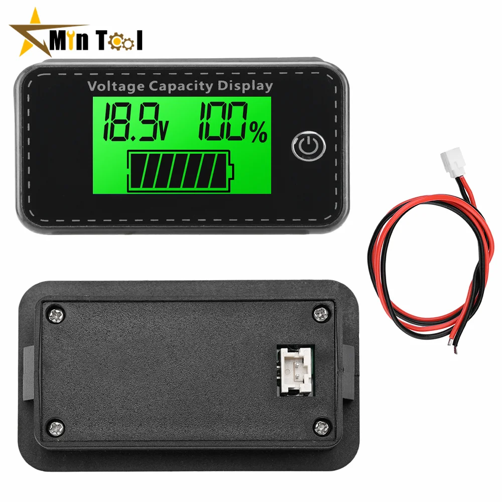 DC 5-100V Battery Capacity Indicator Lead Acid Lithium LiFePO4 Car Motorcycle Voltmeter Voltage Gauge 12V 24V 48V 72V