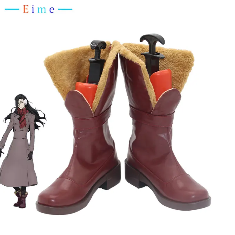 

Anime Bungo Stray Dogs Rimbaud Cosplay Shoes Halloween Carnival Boots PU Shoes Cosplay Prop Custom Made