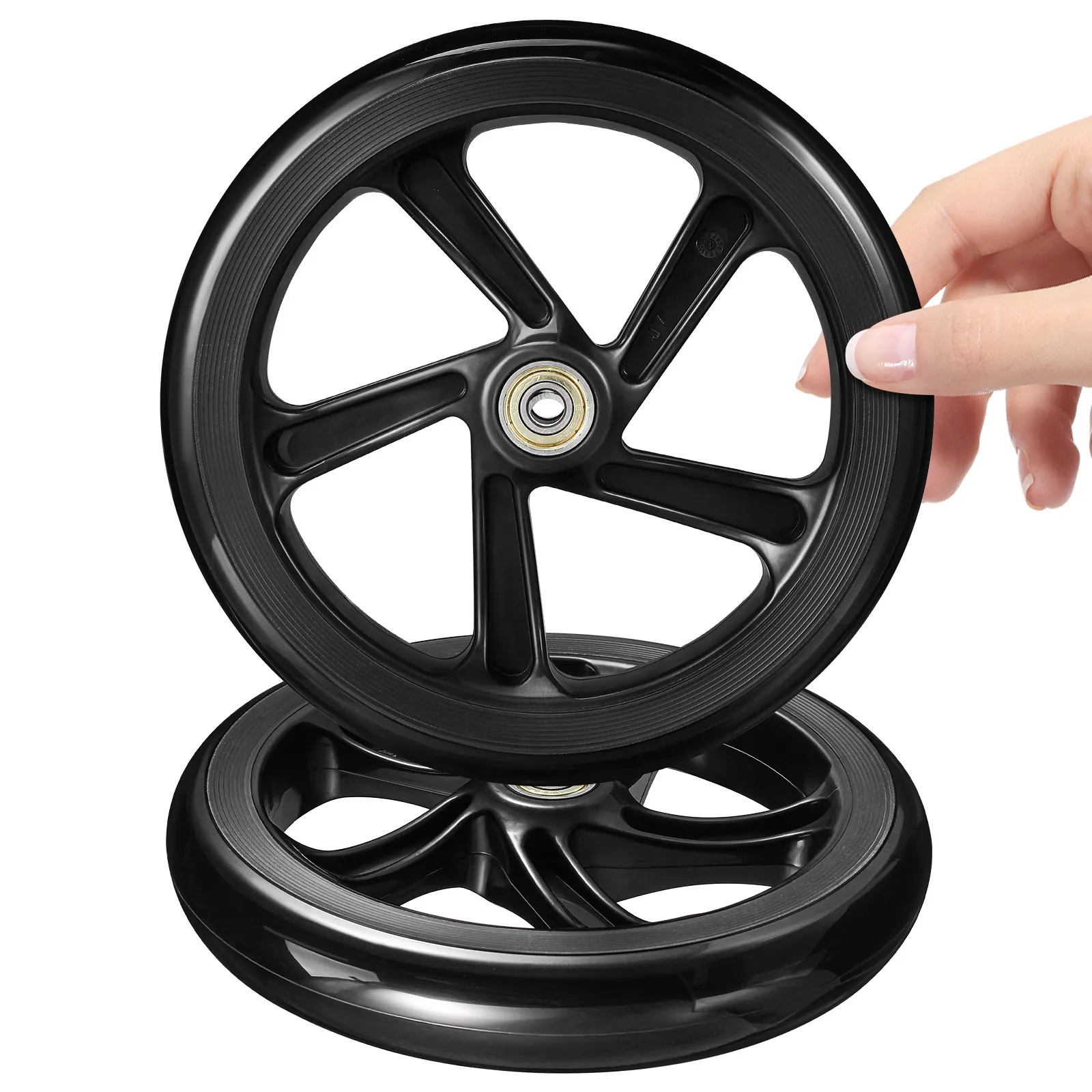

2Pcs PU Wear-Resistant Scooter Wheels Professional Kick Scooter Replacement Wheels for Skateboard Wheelchair Electric