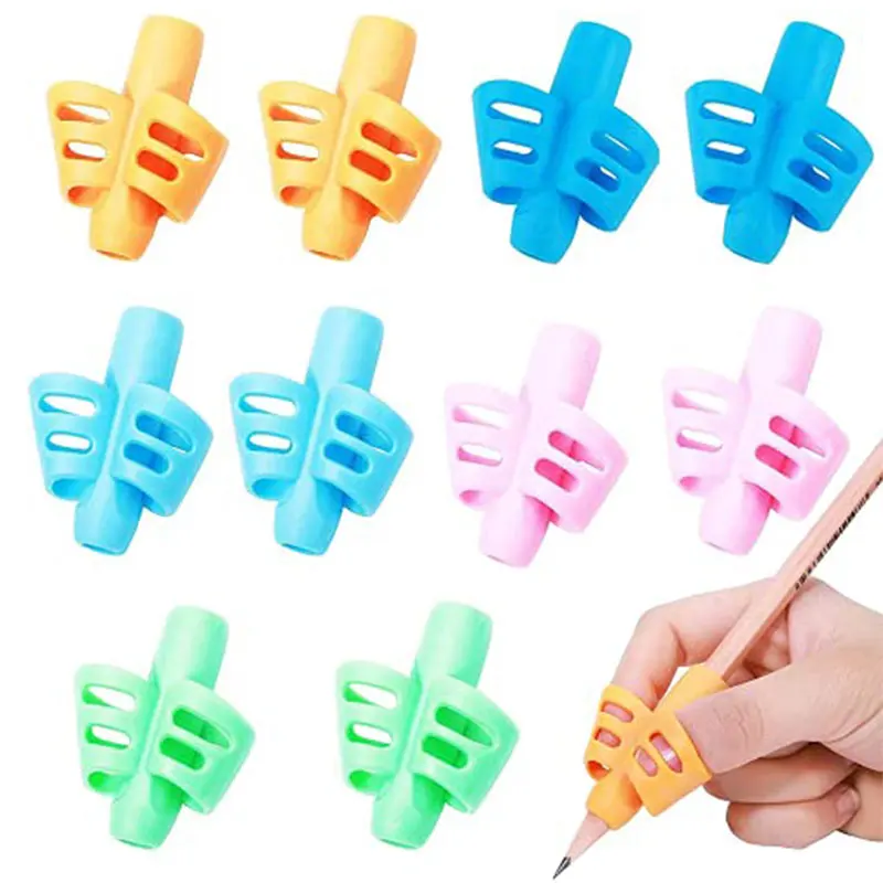 50Pcs Pen Grips for Kids Handwriting Ergonomic Training Pencil Holder Writing Tool for Toddlers Preschoolers