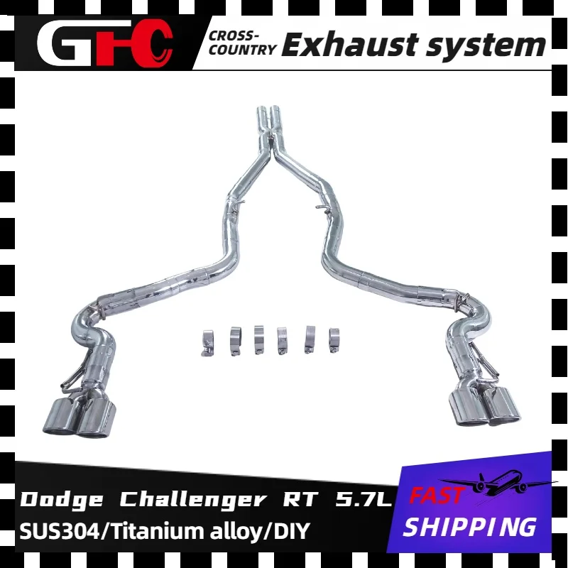 

Высокопроизводительная выхлопная система catback от GFC, подходящая для Dodge Challenger RT 5.7L, модифицированная, для моделей 2015-2023 годов.