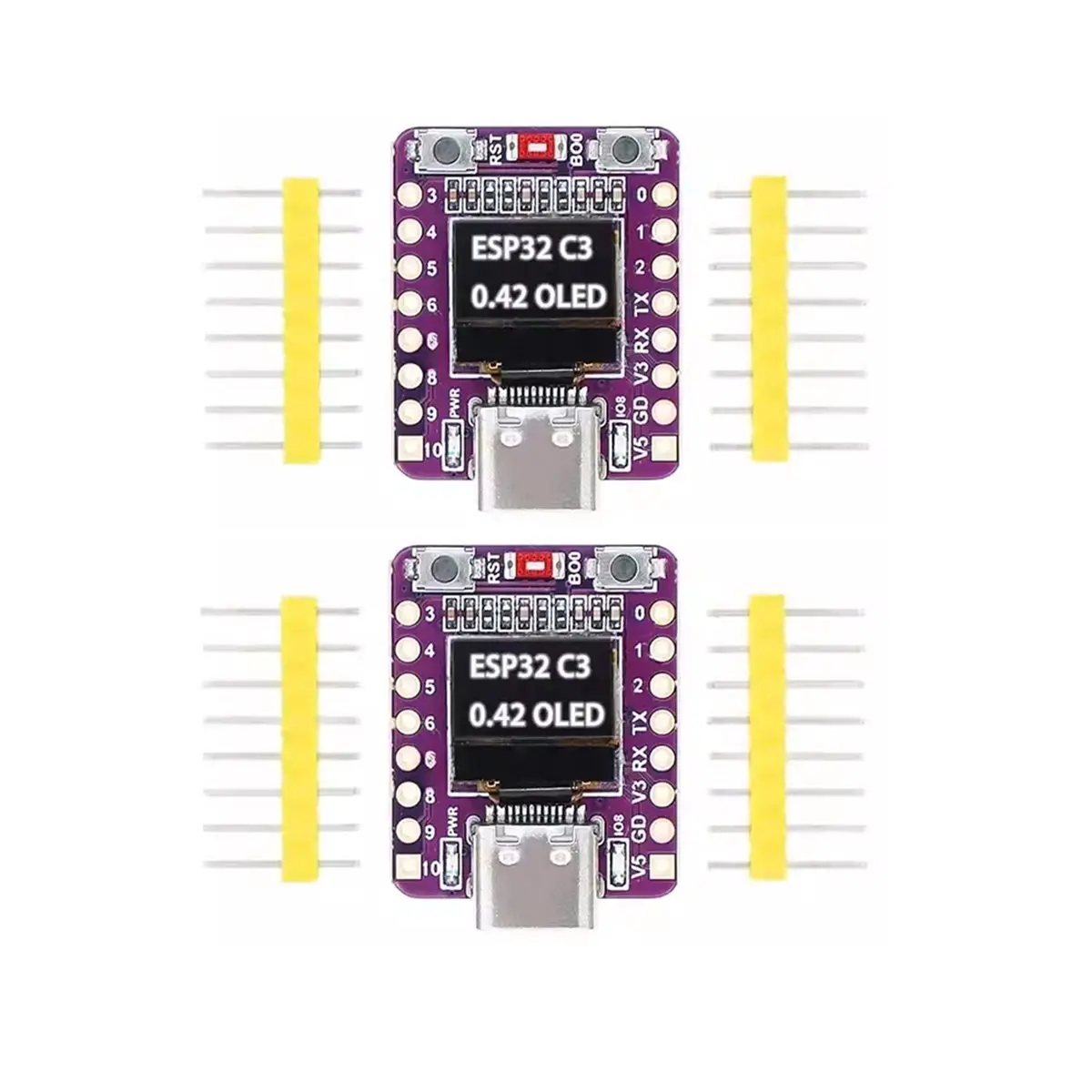 （2026 SUMMER）2pcs MINI -C3 Development Board 2.4G Wifi 4 BT Module with 0.42