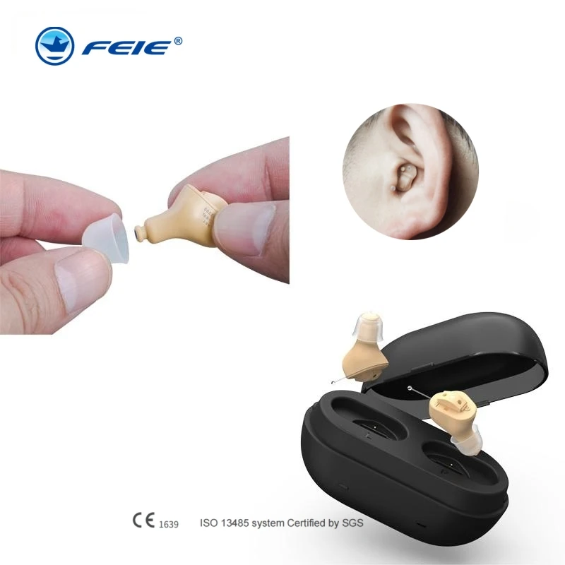 

C-5 One Pair Micro Ear Mini CIC Hearing Aid 2 Pieces Invisible Digital Hearing Aids Rechargeable Hearing Amplifier For Both Ear