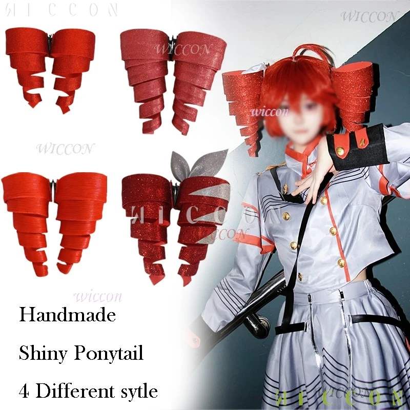 

Kasane Teto Wig Ponytails Eva 4 style Roleplay Prop Cosplay Diva Vtuber Anime Shiny Wig Accessories Handmade Halloween Party