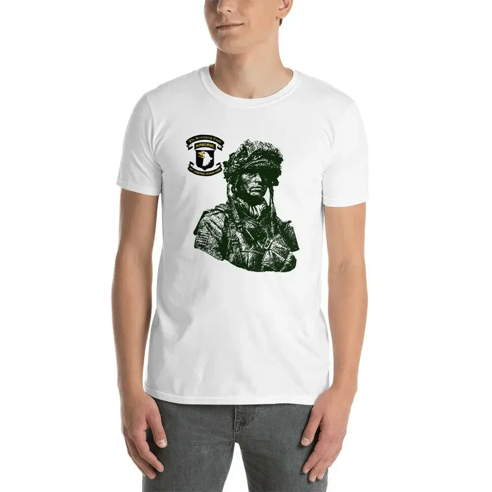 Airborne division us army usa army commando  Premium Cotton Short Sleeve O-Neck Mens T Shirt New S-3XL