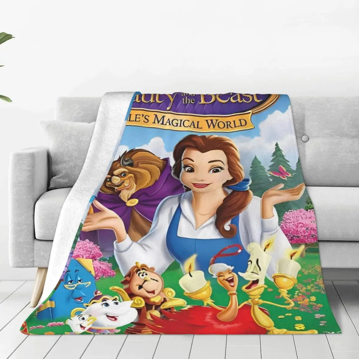 Beauty And The Beast Blanket Quality Warm Soft Bedding Throws Winter Travel Office Couch Chair Sofa Bed Novelty Bedspread