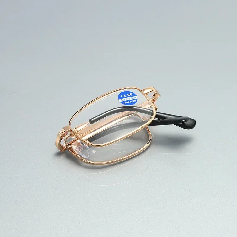 

Portable Folding Blue Light Blocking Reading Glasses Unisex Classic Style Available in Power From +100 To +400 Degrees