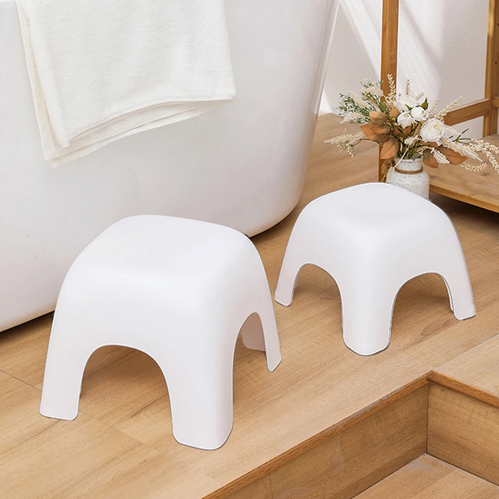 

Children Anti-slip Stool Kids Plastic Lightweight Stackable Pink Toddler Footstool Home Office Children Furniture