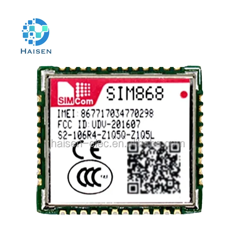 HAISEN-SIMCOM de tamaño pequeño, módulo GSM GPRS GNSS, LCC, LGA, bajo consumo de energía, TCP/UDP, SIM868, SIM868E