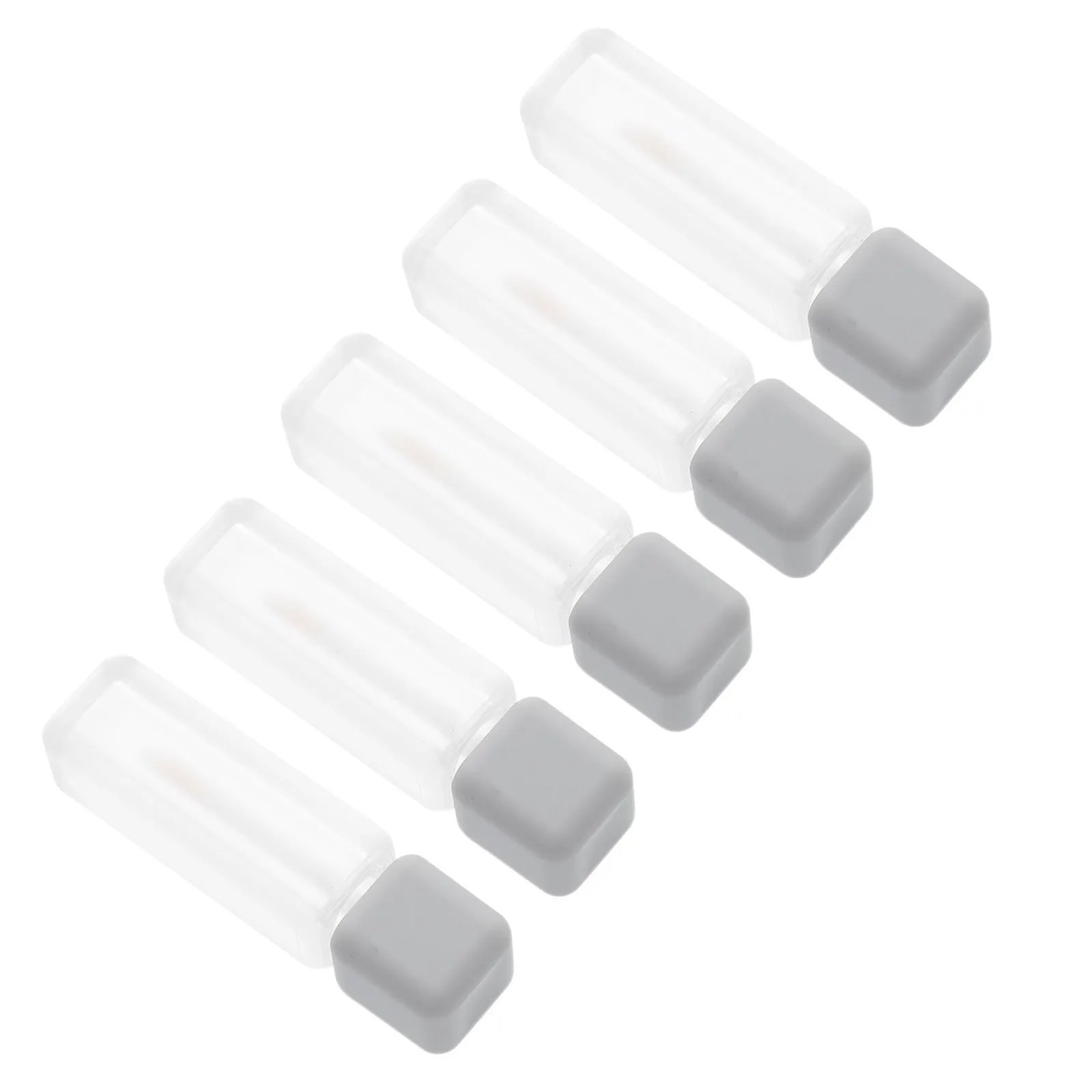 5 tubi per lucidalabbra da 6 ml, mini bottiglie cilindriche vuote per viaggi, contenitori compatti ricaricabili per olio labbra fai da te, portatili