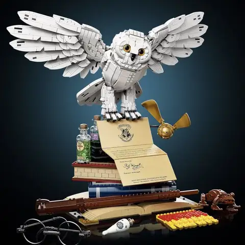 3010 delar samlarobjekt med fågelarkitektur; Montera modell 76391; Minnesleksak; Presentset för barn 12 best sales Lego 75341 - №7