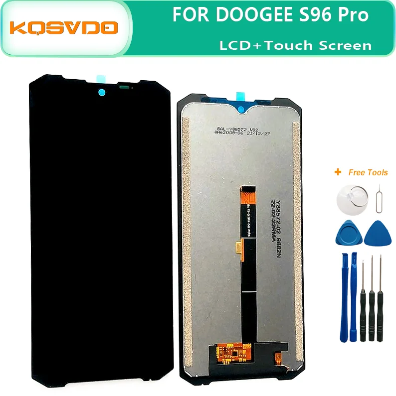 قطع غيار شاشة LCD أصلية لـ Doogee S96 Pro GT ، شاشة ومحول رقمي ، مجموعة كاملة لإصلاح الهاتف الخليوي S96 Pro ، جديد