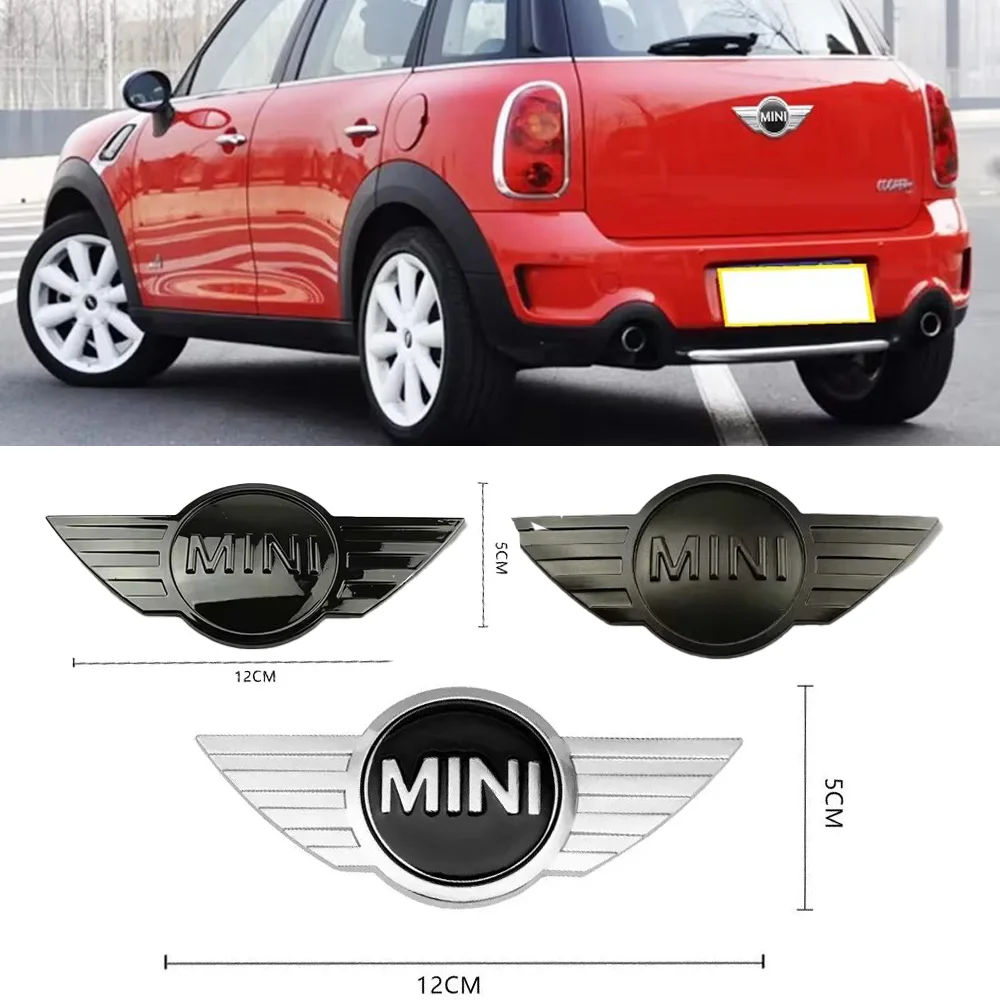 black Mini Emblem ABS Car Front Hood/Rear trunk Badge for BMW Mini cooper R56 R50 R58 R52 R53 R55 f56 f55 Decoration Stickers