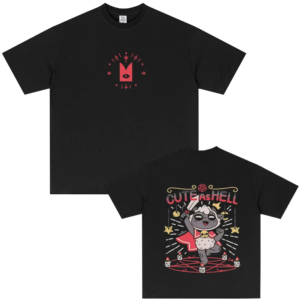 

Game Cult of The Lamb Graphic T-shirt Summer Men Women Casual Soft Cotton Oversized T Shirts Male Vintage Short Sleeve Tshirt