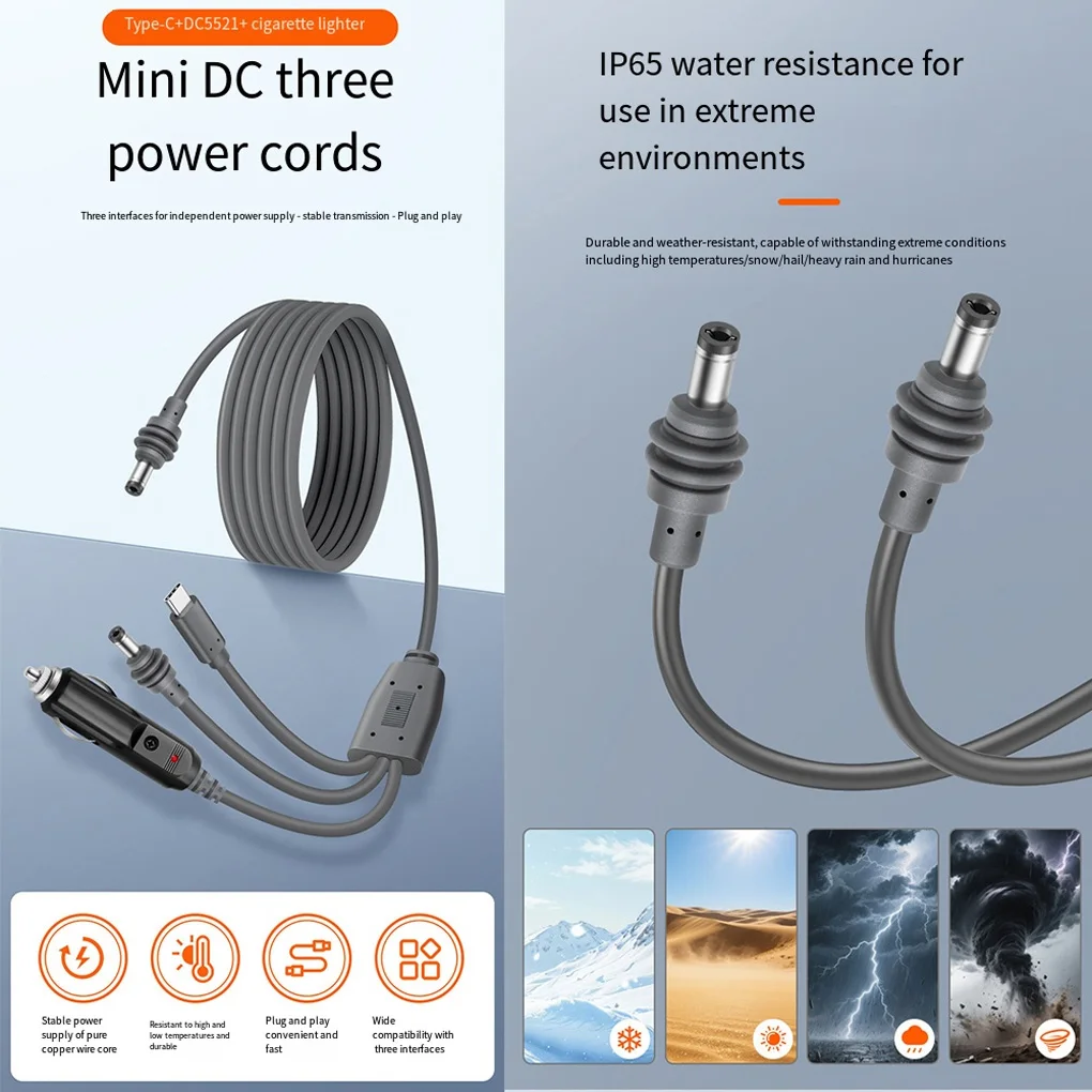 3 In 1 Star Link Mini Cable Power Cable Power Adapter Waterproof Extension Accessories