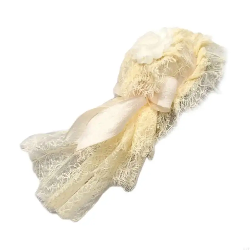 

Unique Lace Top Hat Hair Clip with Tulle Detailing Lace Headdress Cosplay Headpiece Hair Accessories for Stylish Women