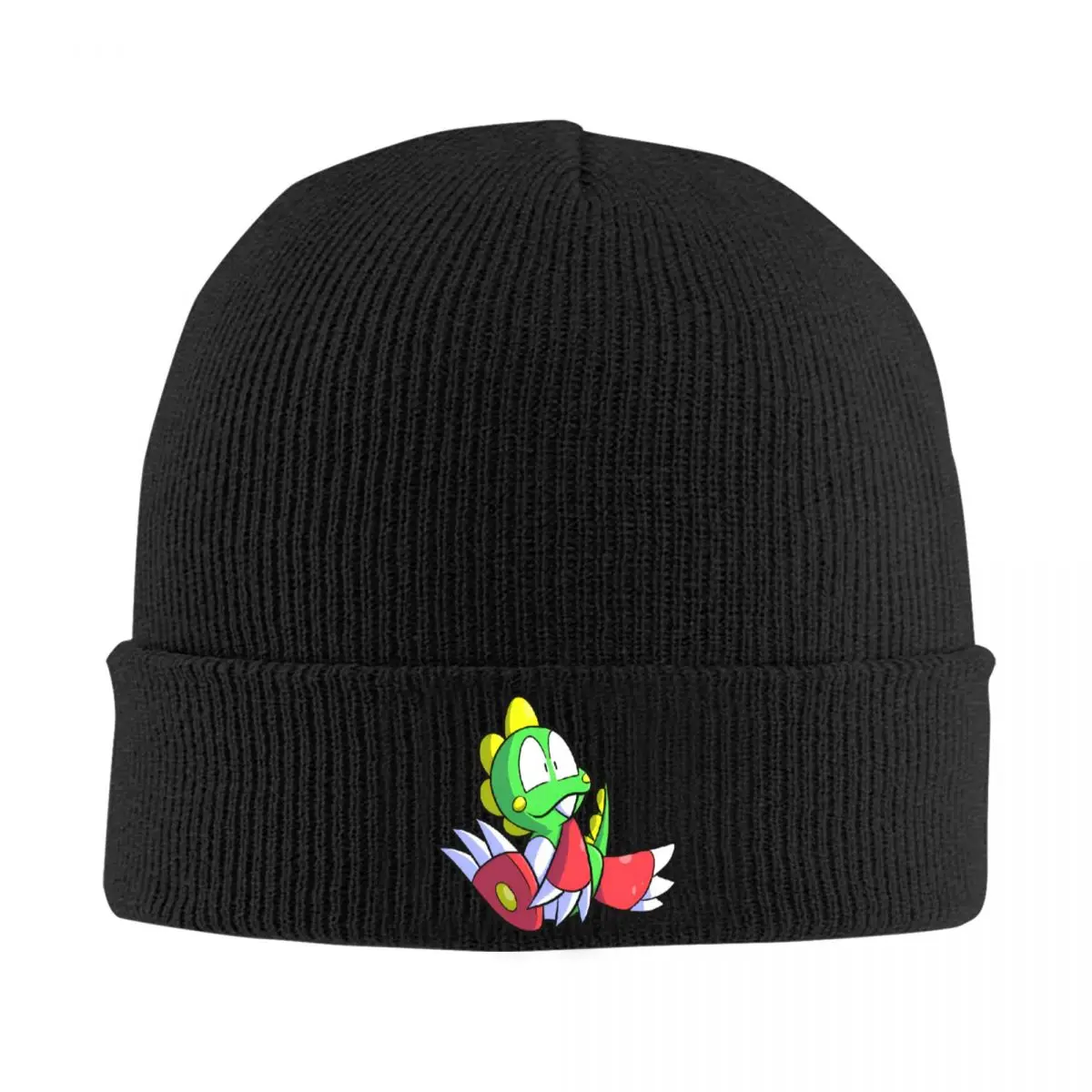 Bubble Bobble Beanie Hats Vintage Caps Men Women Kpop Knitted Hat Autumn Winter Graphic Elastic Beanie Hats