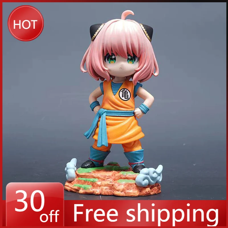 

19cm SPY×FAMILY Figure Anya Forger Cos Dragon Ball Son Goku Cute Anime Model Pvc Desktop Ornament Decoration Holiday Gifts Toys