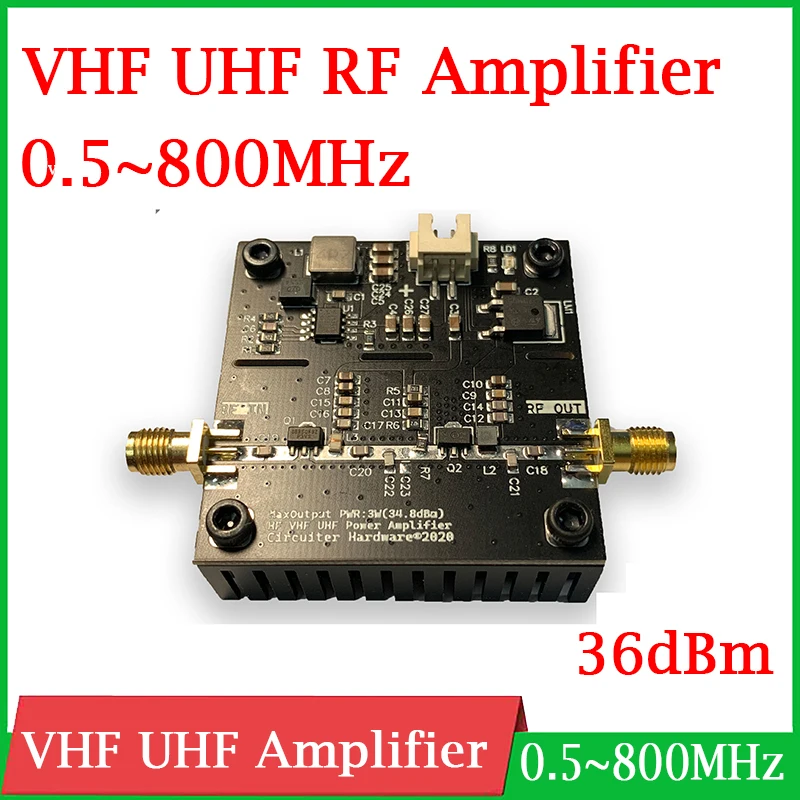 DYKB0.5-800mhz 3W VHF UHF RF power Amplifier 36dBm FM HF transmitter Broadband For Ham Radio Walkie talkie Short wave 433M 315M