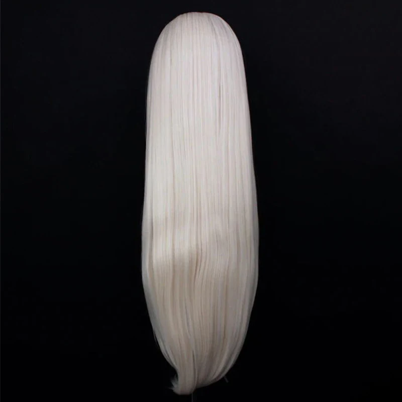 Icy Platinum Pirang Wig Lurus Sintetis 10% Rambut Manusia Campuran Renda Wig Depan Renda Wig Renda Serat Suhu Tinggi Sehari-hari