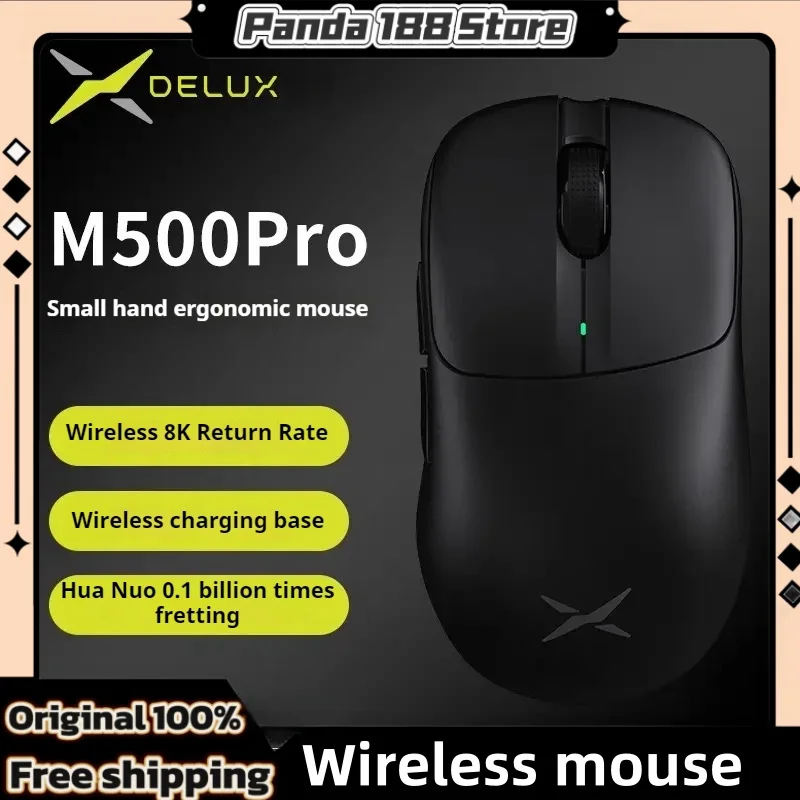 

Delux M500 Gaming Wireless Mouse Thri Mode 8k Return Rate Paw3395 Computer Peripherals Ergonomic Lightweight Gaming Specific Cs