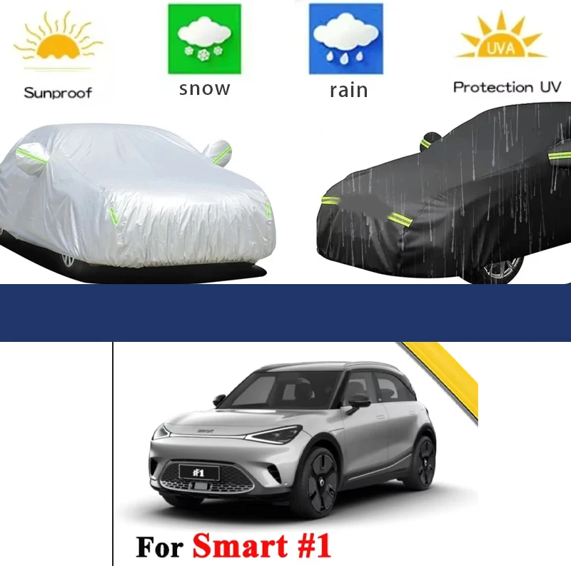

For Smart 1 Covers 2022-2026 Full Car Covers Outdoor Sun Anti UV Rain Snow Dust Protection Oxford Cloth Accessories
