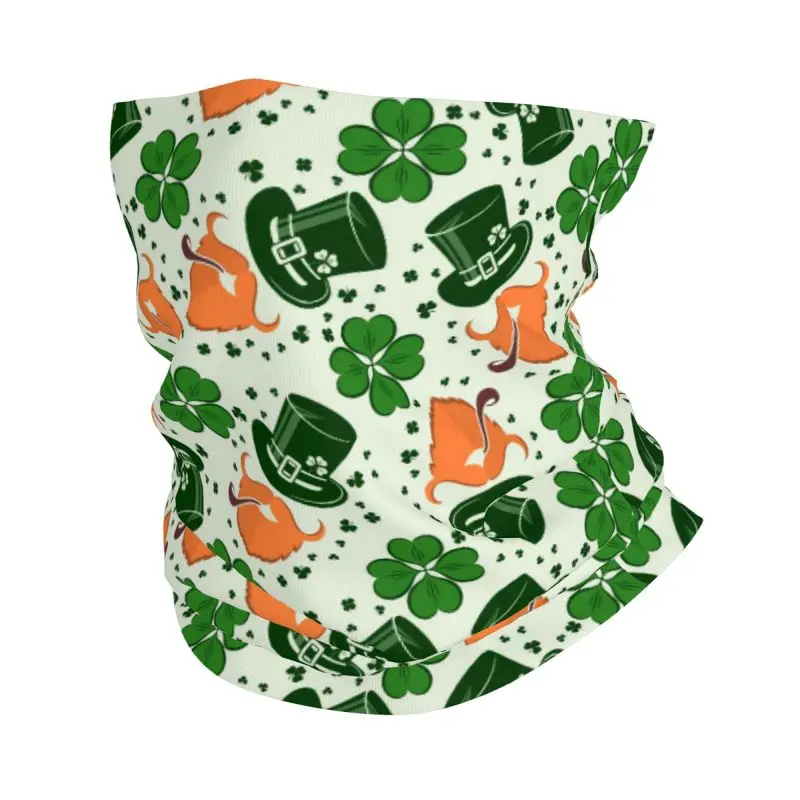 Pañuelo Multifuncional con Diseño de Trébol Verde para el Día de San Patricio, Cubre Cuello, Máscara para Motocicleta, Bufanda Unisex, Gorro Cálido Tipo Balaclava