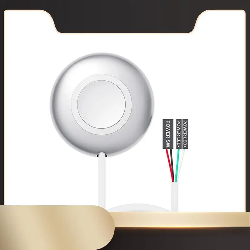 

TEUCER Настольный переключатель компьютера Удлинительный кабель питания материнской платы ПК Внешний выключатель питания Настольный переключатель-N36R