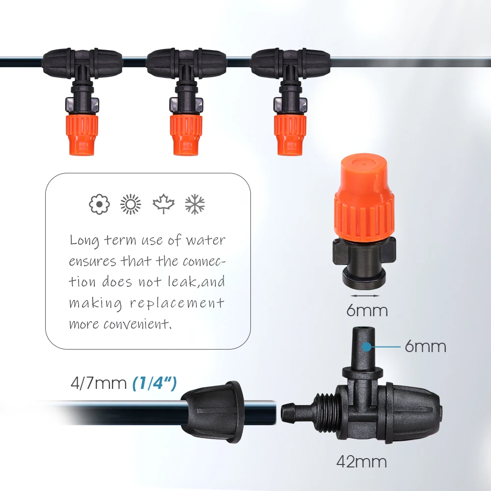 Imagem -02 - Misting Refrigeração Jardim Irrigação Sistema 60w Auto-escorvante Bomba 110240v Fonte de Alimentação Atomização Pulverizador Sprinklers 0-25l h 4