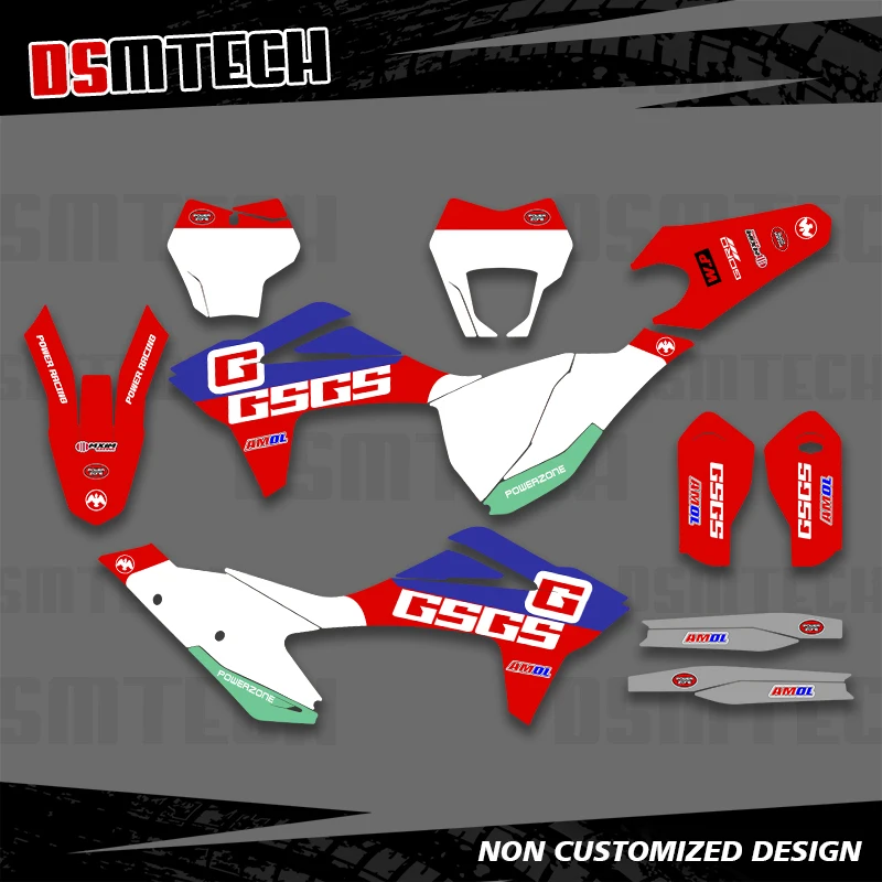 

DSMTECH для GASGAS GAS MC EX EC 125 250 300 350 450 2021 2022 2023, полноразмерные графические наклейки, наклейки для мотоцикла, фон 002