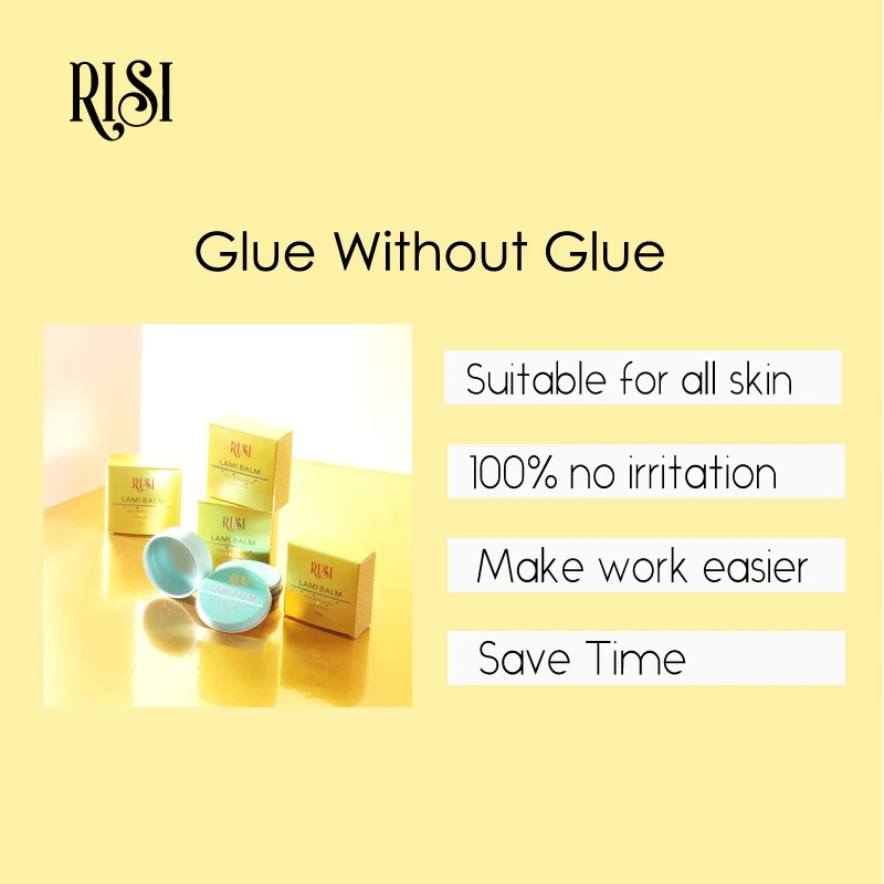 Free RISI Cherry Lash Glue Balm Lami Glue Balm Non Irritation Glue Balm Lash Lifting Strong Sticky Lami Glue Balm Lashlifting