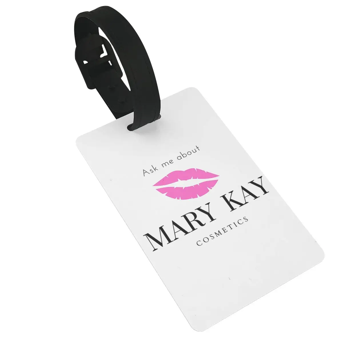 Ask Me About Mary Kay Luggage Tags Suitcase Accessories Travel PVC Baggage Boarding Tag Portable Label Holder ID Name Address