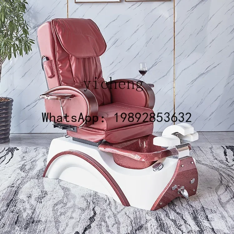 AA Beauty Eyelash Chair Manicure Foot Wash Lying Solid Wood Armrest From Chair Electric Foot Massage and Nail Salon Sofa