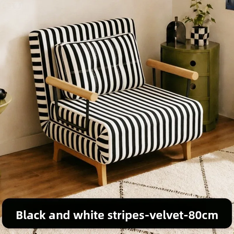 Folding dual-purpose foldable multi-functional small apartment, bedroom Internet celebrity leisure chair Lazy sofa