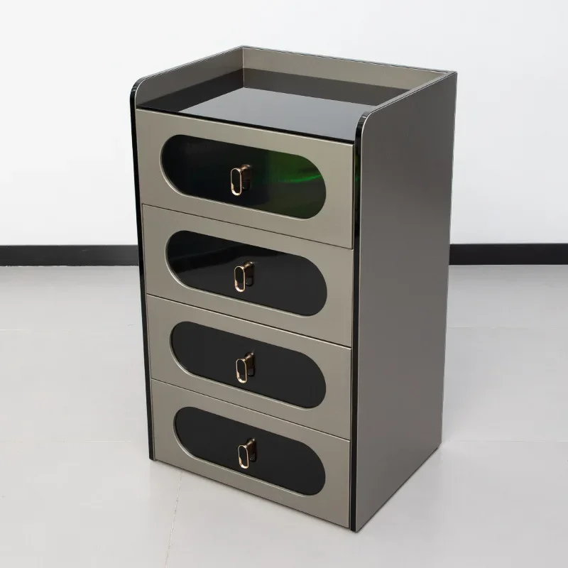 Barber shop tool cabinet, hairdresser cabinet, simple password locker, hair cutting cabinet, drawer type hair salon special