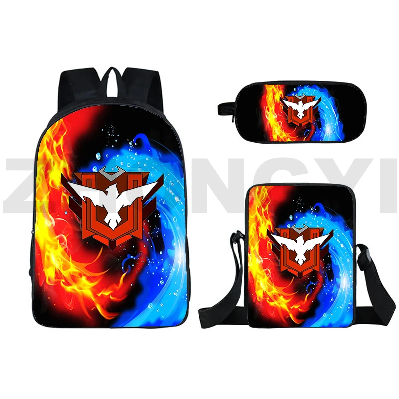 3D Anime Free Fire Garena Backpacks 16 Inch Kids Travel Bookbag Bagpack Cartoon School Bag Fashion Cute Pencil Case Shoulder Bag