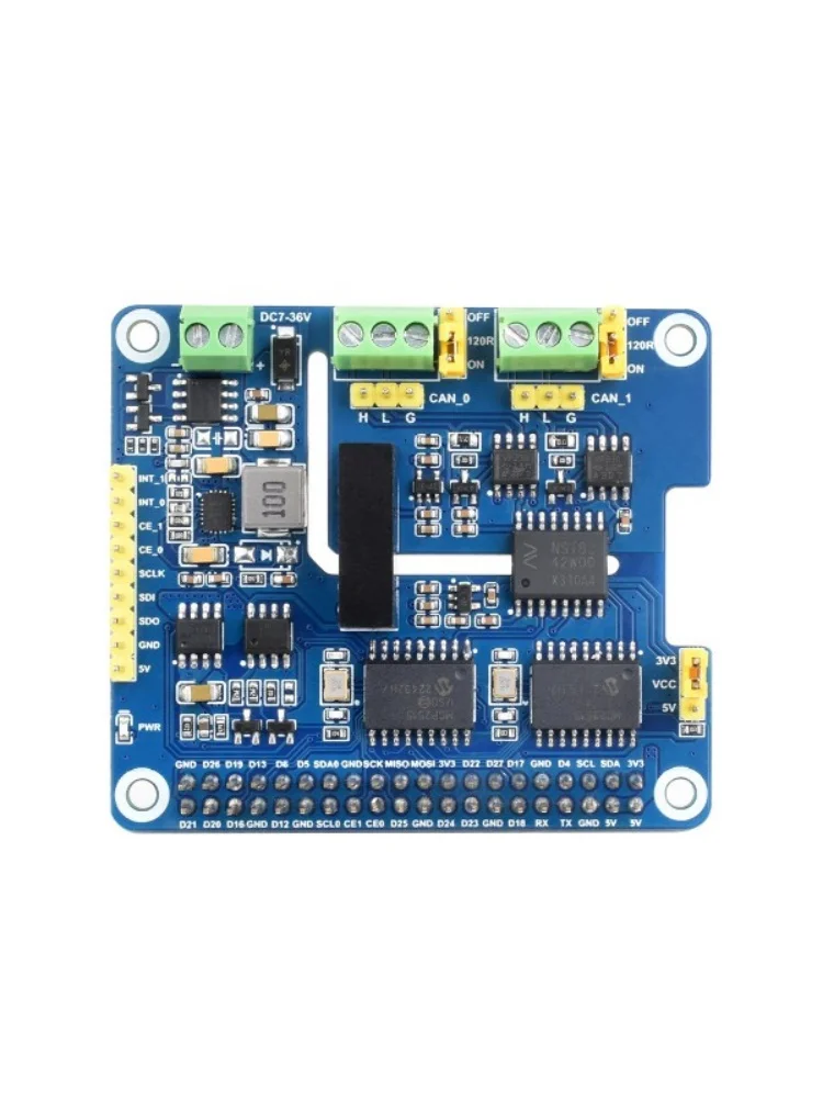 Imagem -04 - Can Bus Expansion Hat para Raspberry pi Canais Isolados Solução de Chips Duplos Design Empilhável para Expansão Múltipla Can