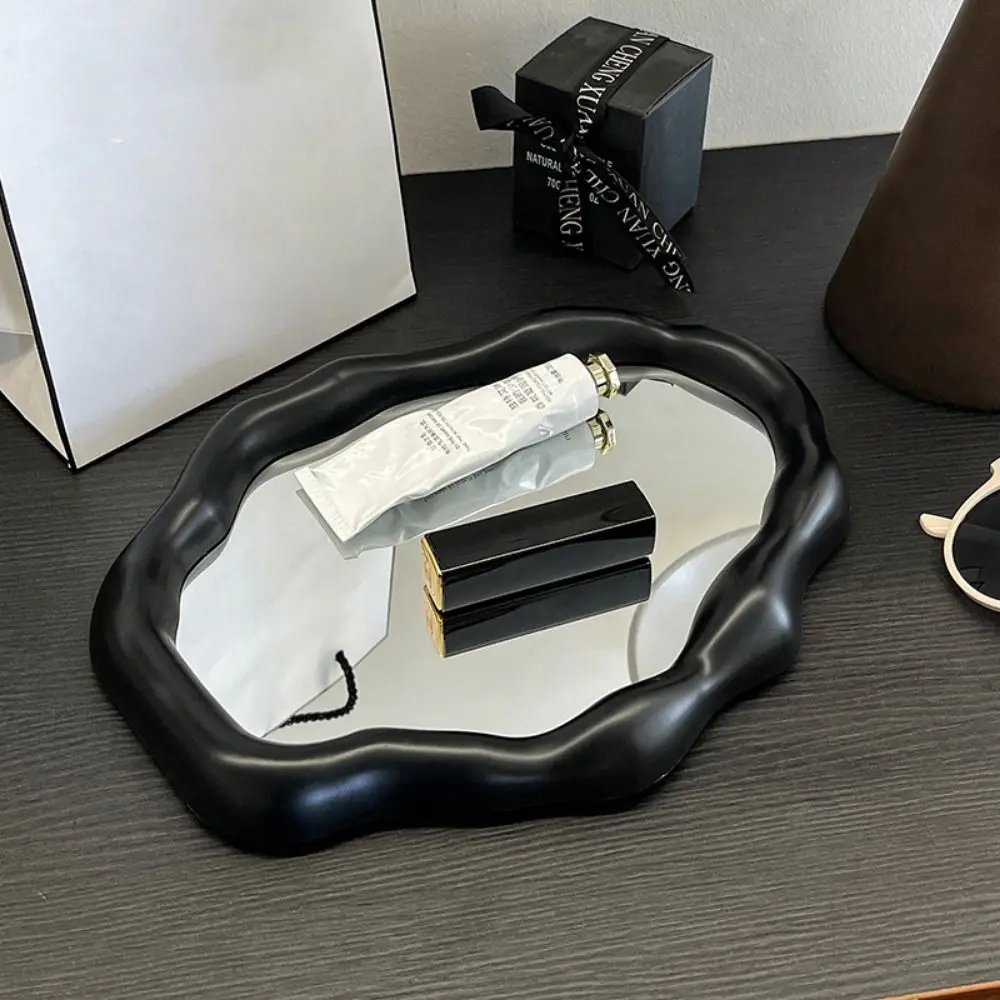 Ins espelho de pé irregular luz luxo dobrável espelho de maquiagem de mesa amplamente utilizado nuvens decorativas espelho de vaidade decoração de casa