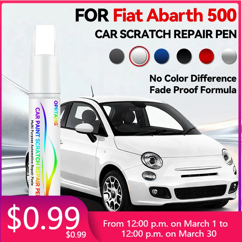 

Набор для ремонта краски автомобиля: маркер для удаления царапин, аксессуары для авто, черный, белый, серый, зеленый, желтый, красный цвета, для Fiat Abarth 500 2