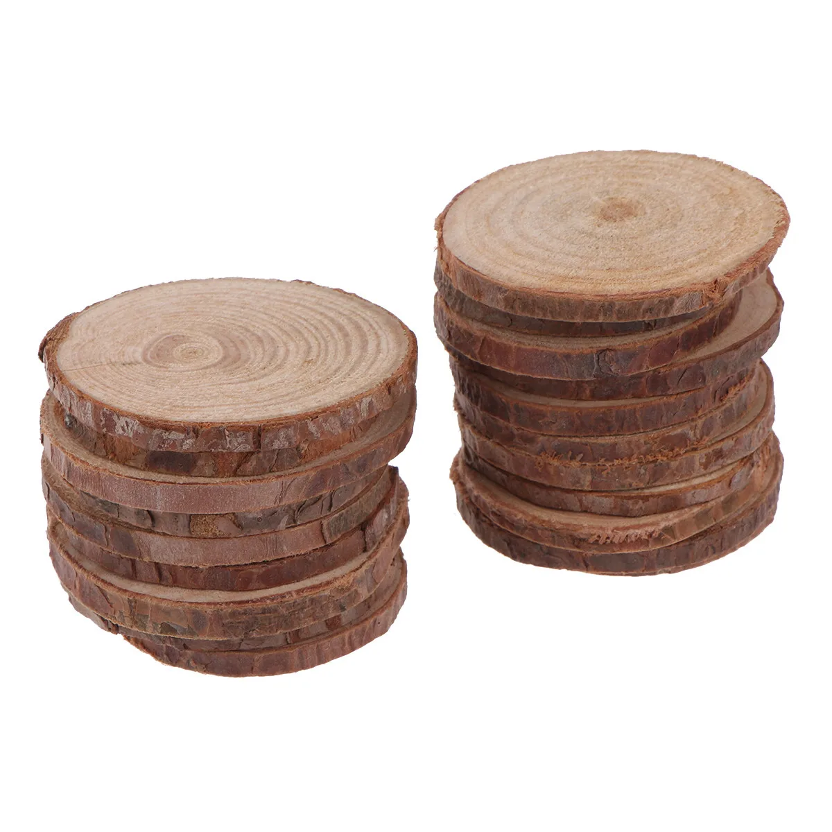 

20Pcs Pine Wood Slice Natural Round Wood Slices Fine Polished Both Sides 4-5Cm DIY Wedding Table Numbers Home Party Decorations