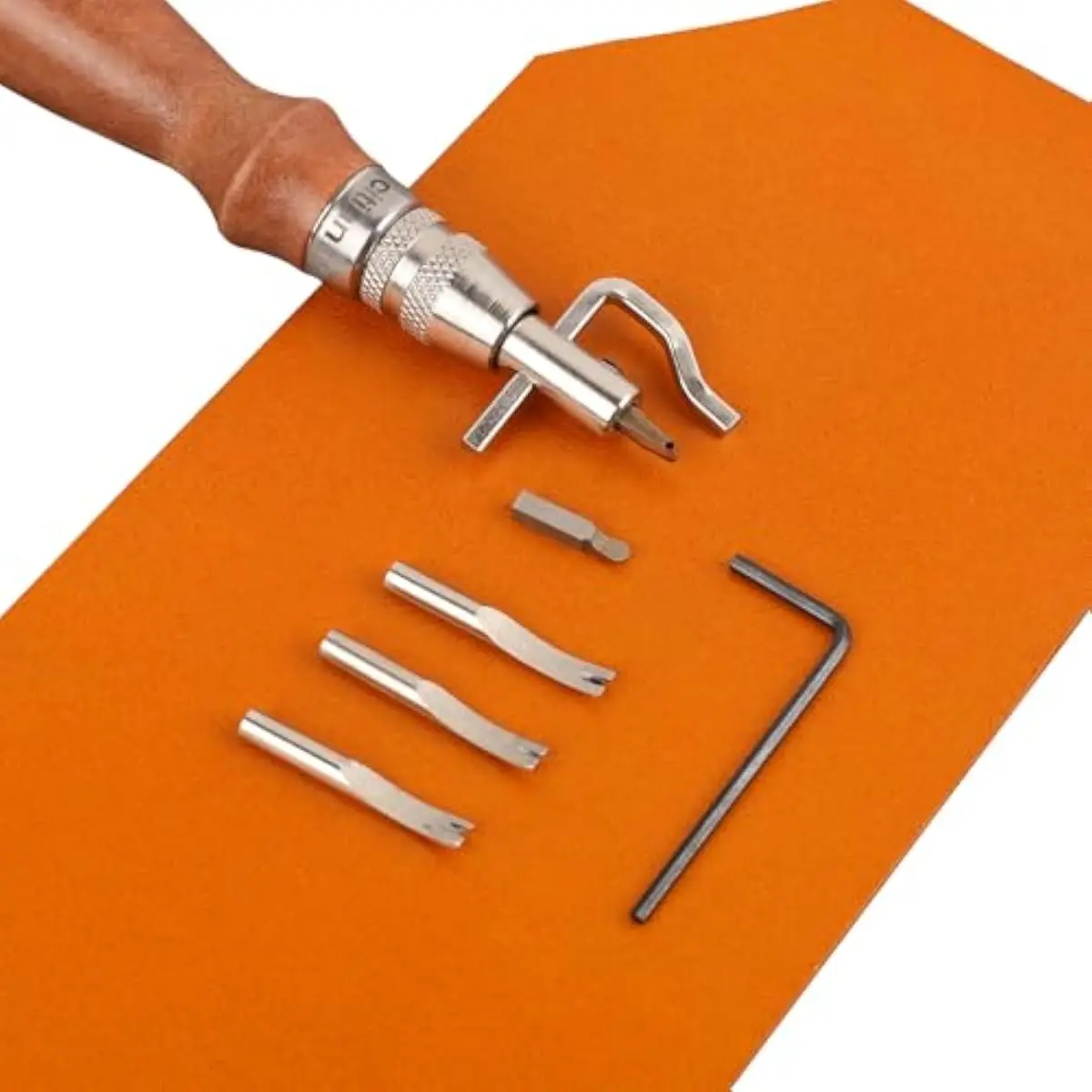 7pcs Pro Adjustable Leather Stitching Groover, Leather Edge Bevelers, DIY Leathercraft Working Tools, Sew Crease Leather Carving