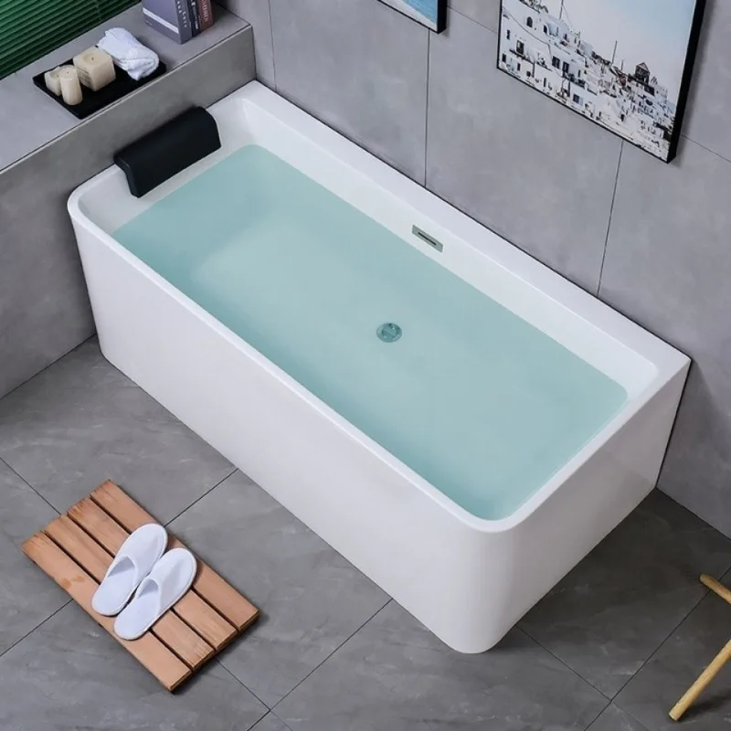 Square acrylic Japanese bath Independent family small apartment Deep bubble hotel Seamless bathtub Mini bath